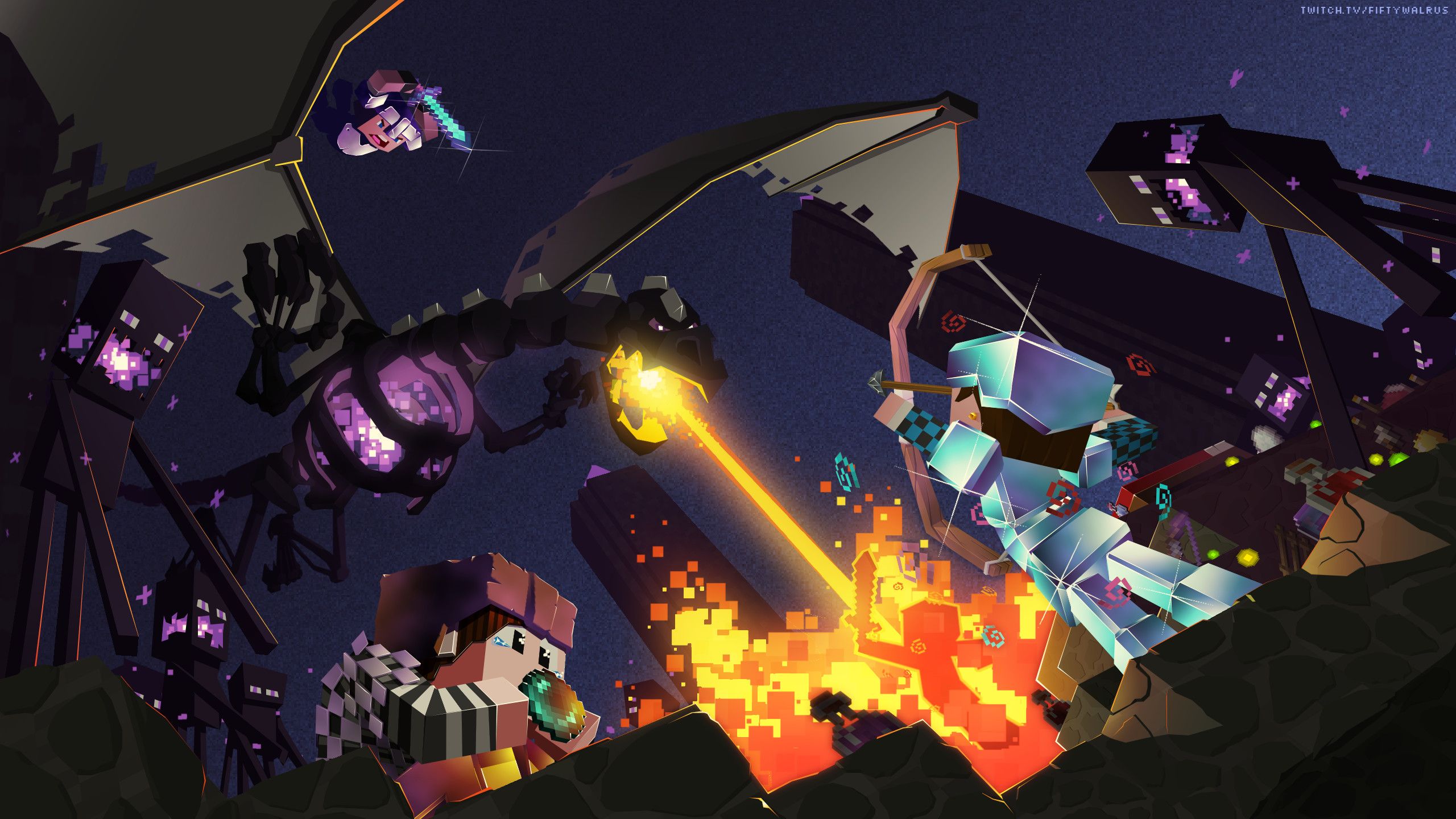 Minecraft Ender Dragon Wallpaper Top