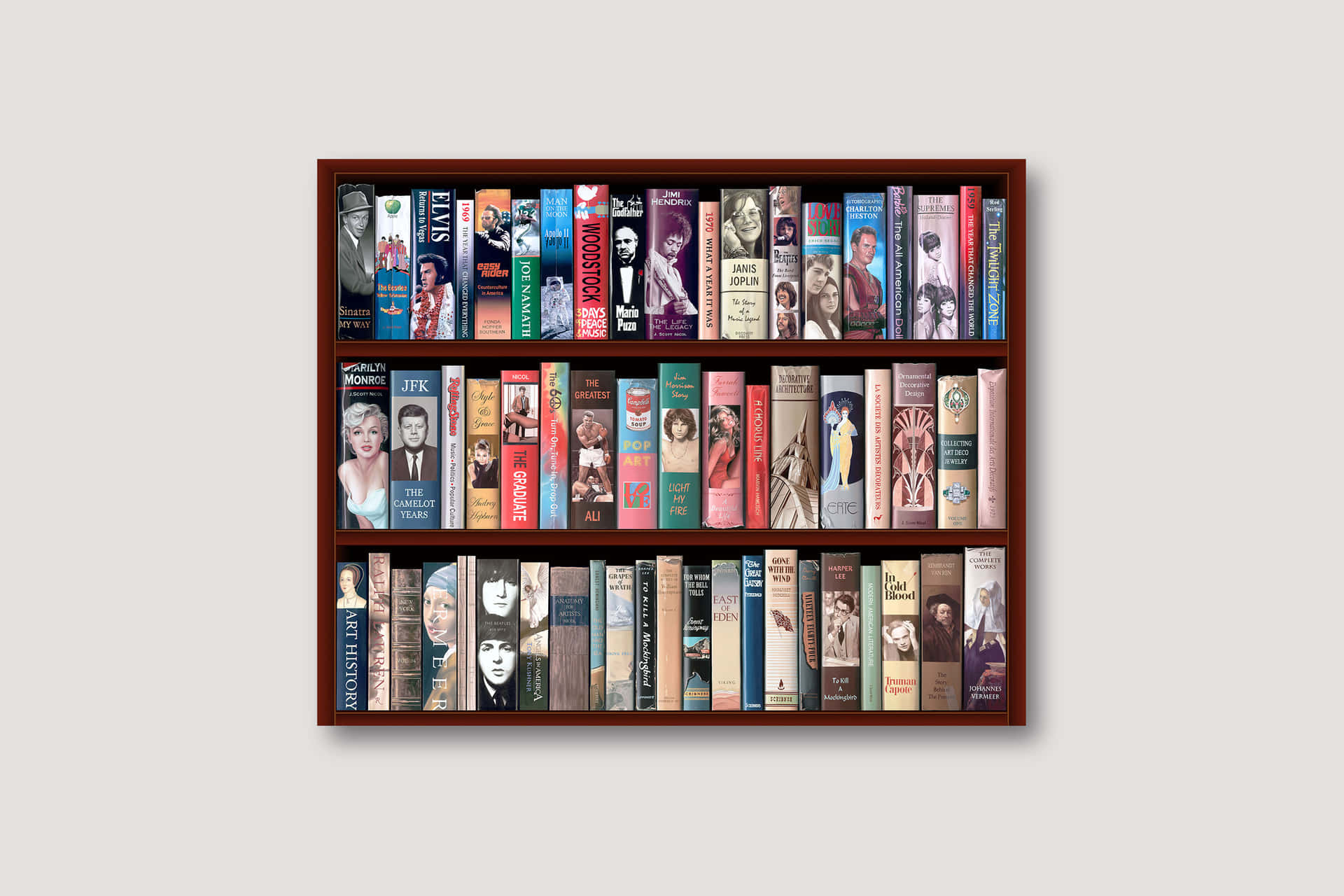 Bookshelf Picture Wallpaper