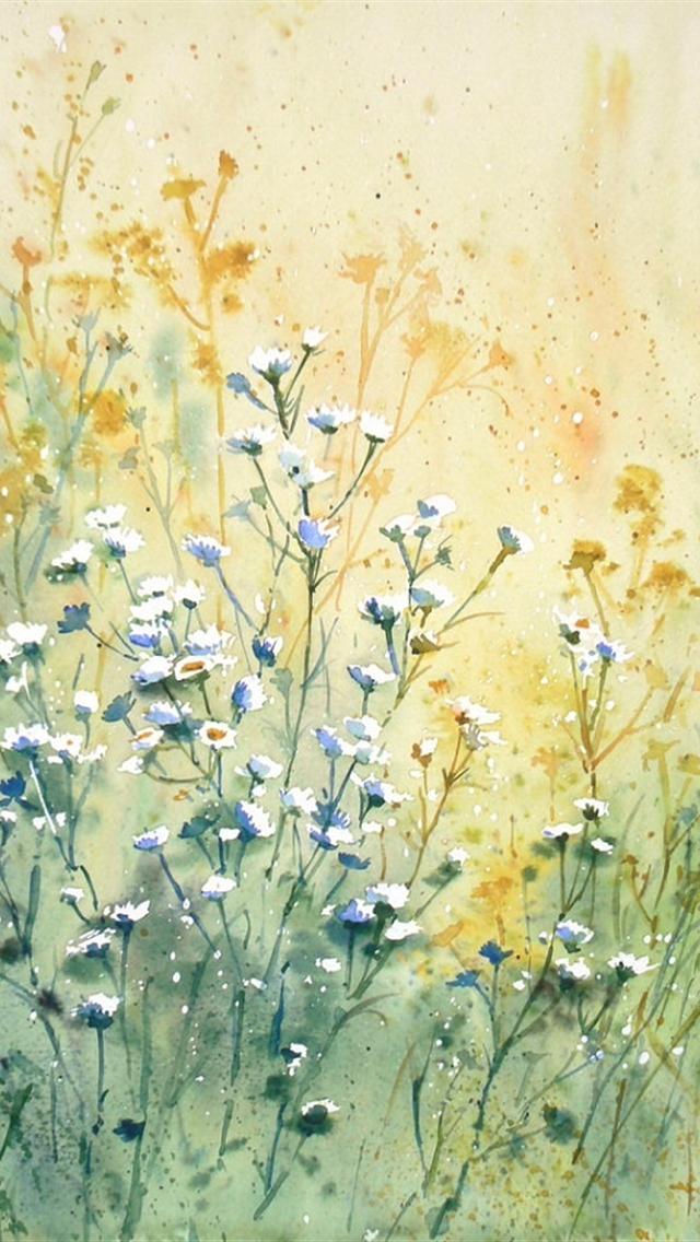 Flowers Painting iPhone Wallpaper S HD