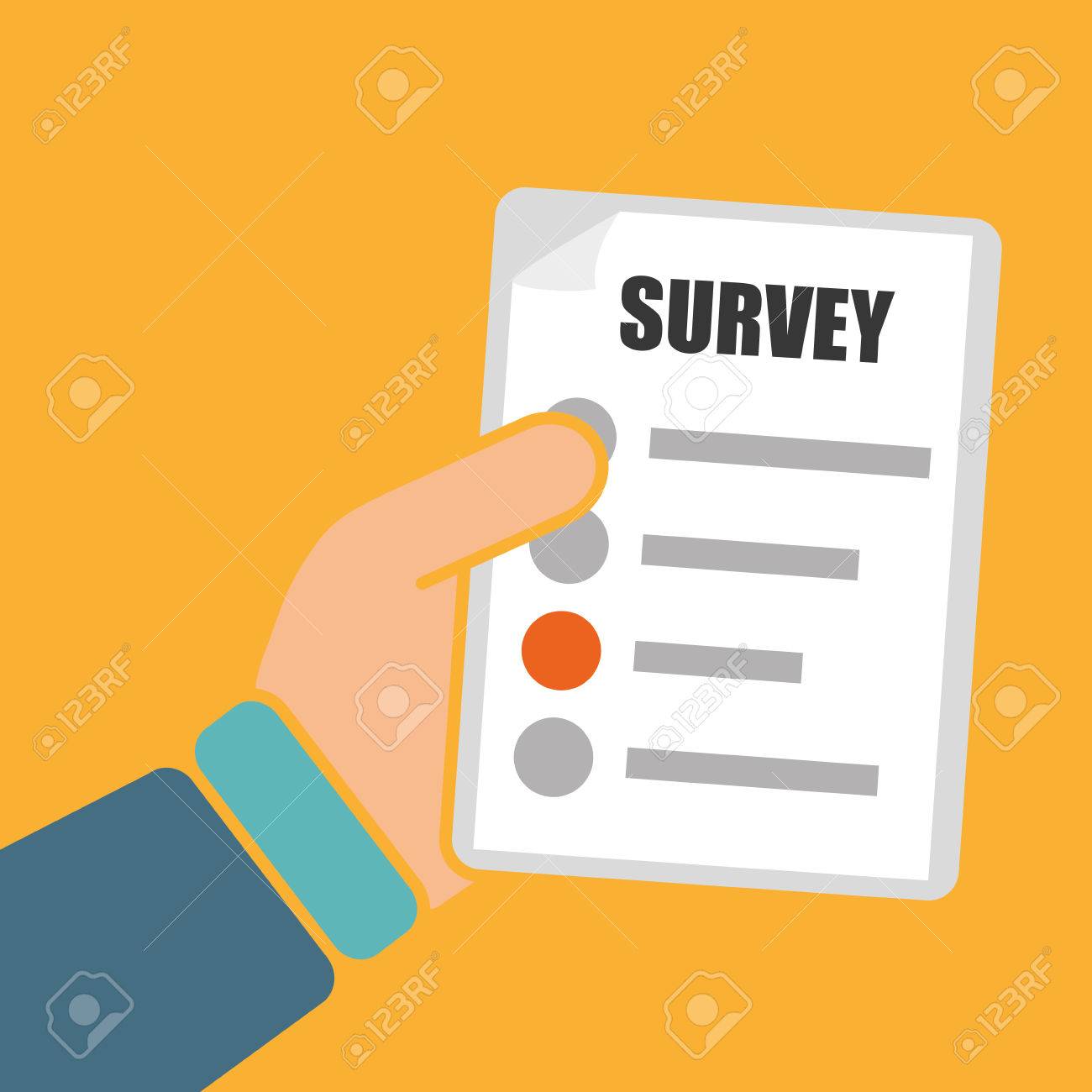 Survey Design Over Yellow Background Royalty Cliparts