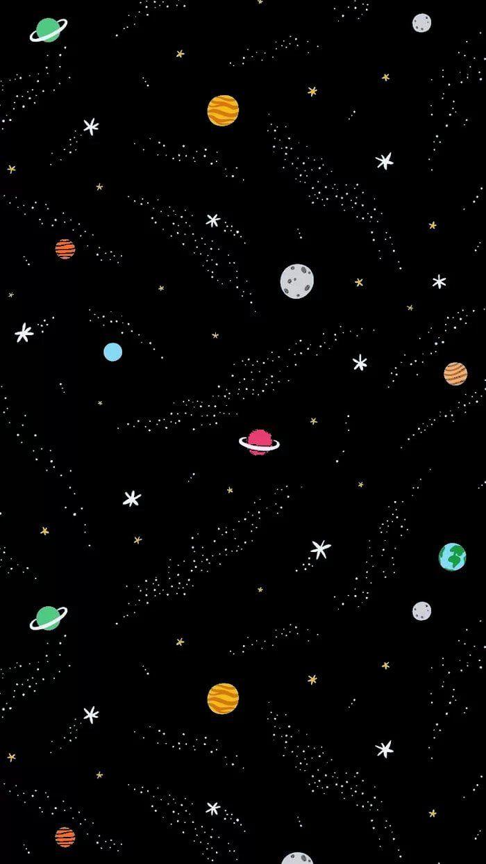 Simple Solar System Wallpaper Space Cute