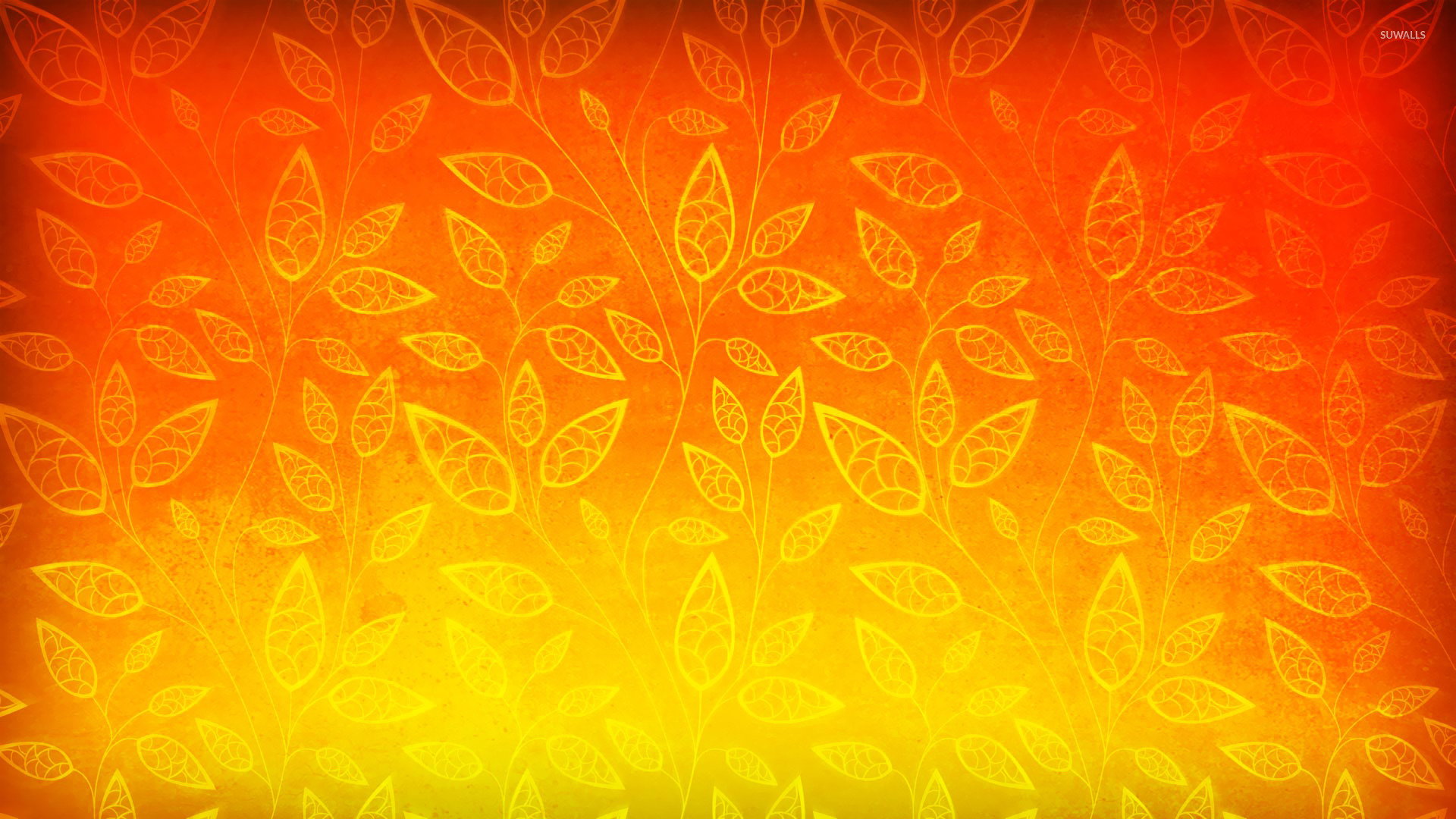 Leaves On Branches Wallpaper Abstract