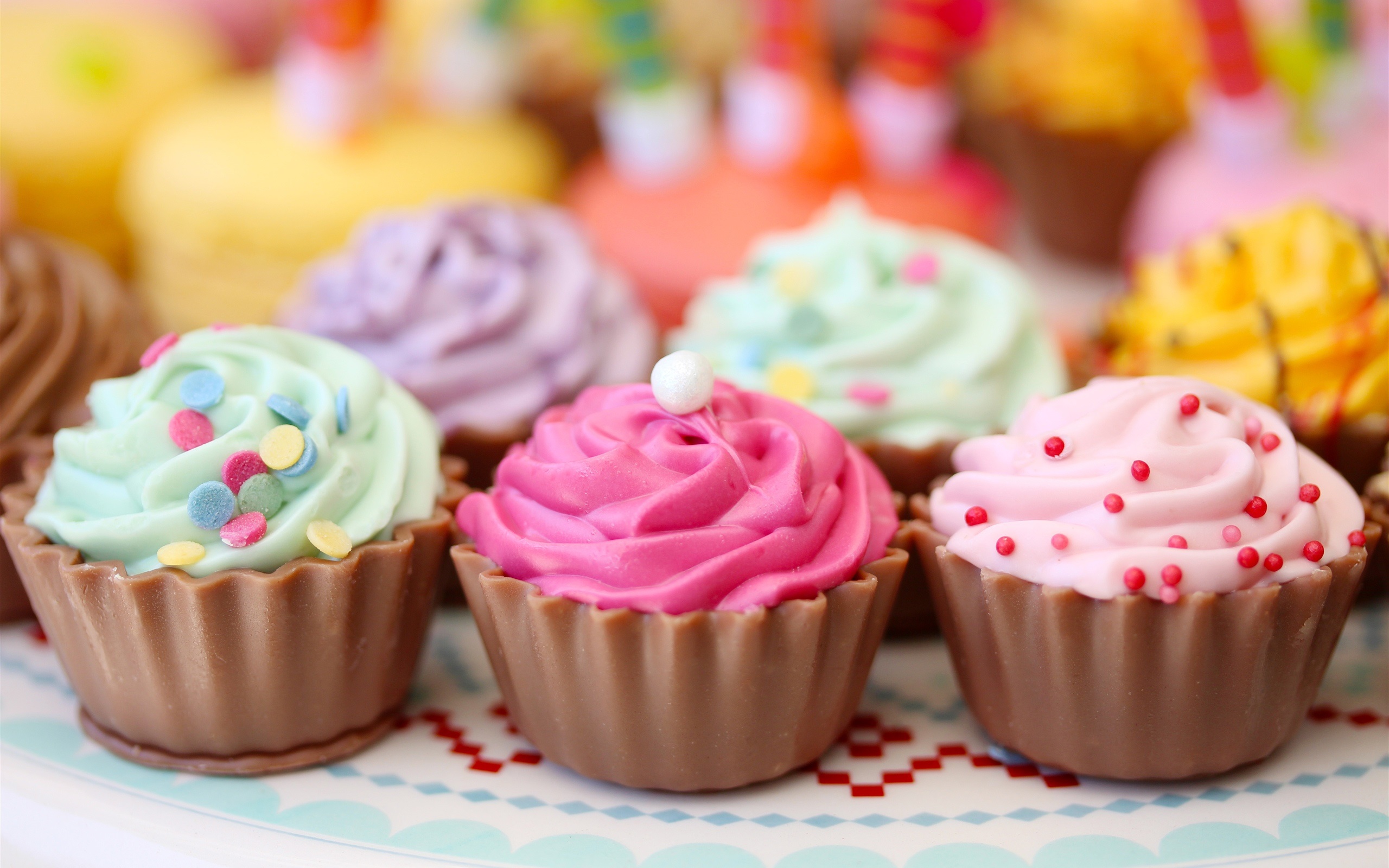 Colorful Cream Cakes Pastries Sweet Food Wallpaper Other
