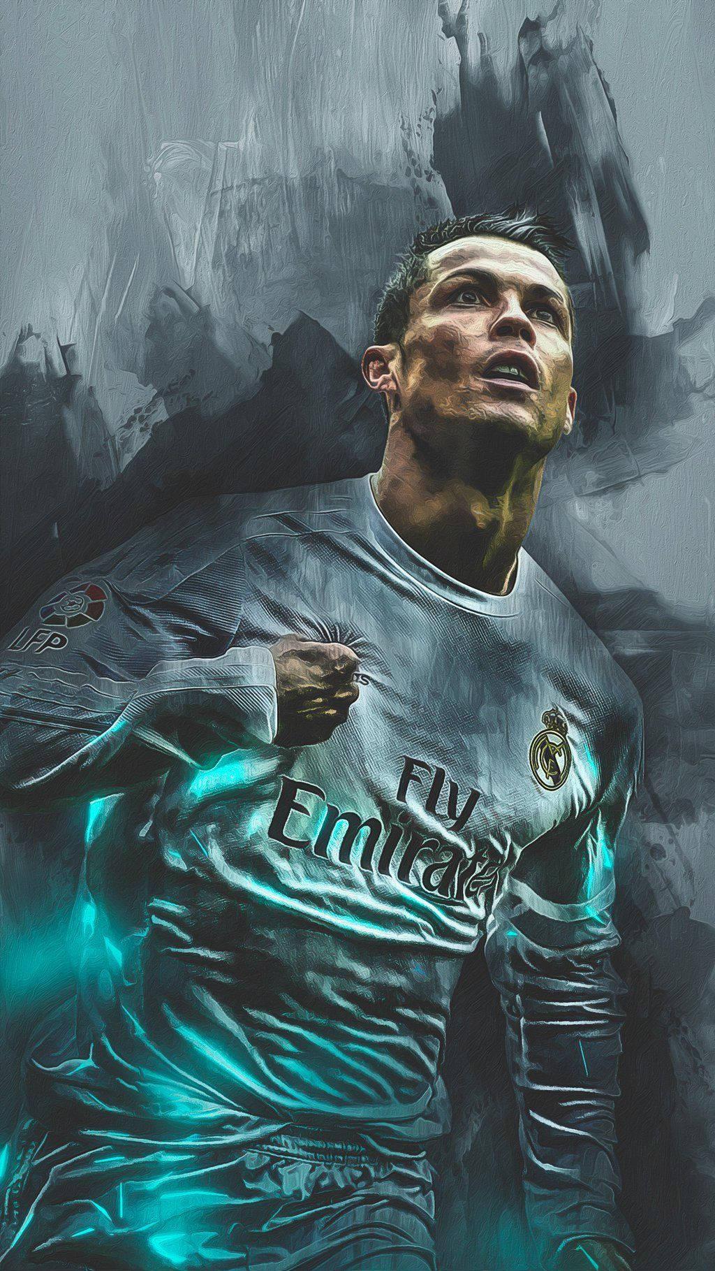 Cristiano Ronaldo Cool Watercolor Graphic Artwork