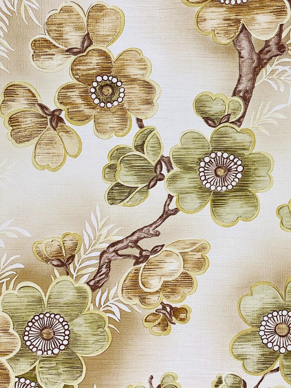 Green And Brown Floral Wallpaper