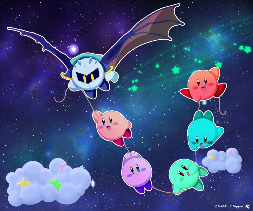I Drew A Space Background The Way It Looks In Credits Of Kirby