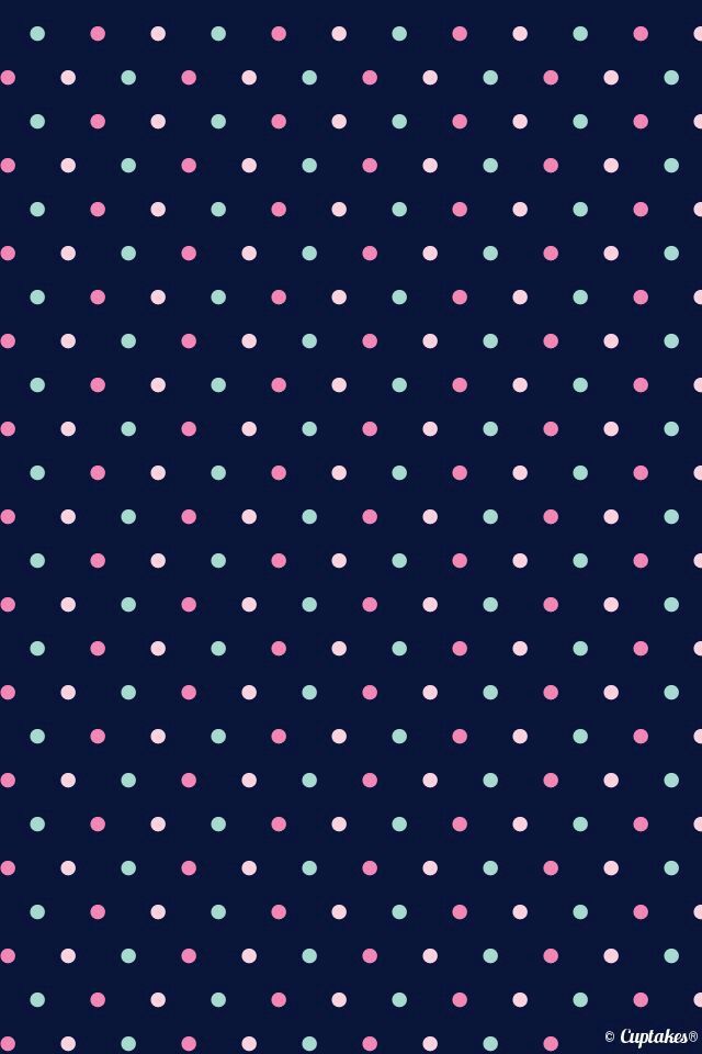 Navy Polka Dot Wallpaper iPhone Pattern Library