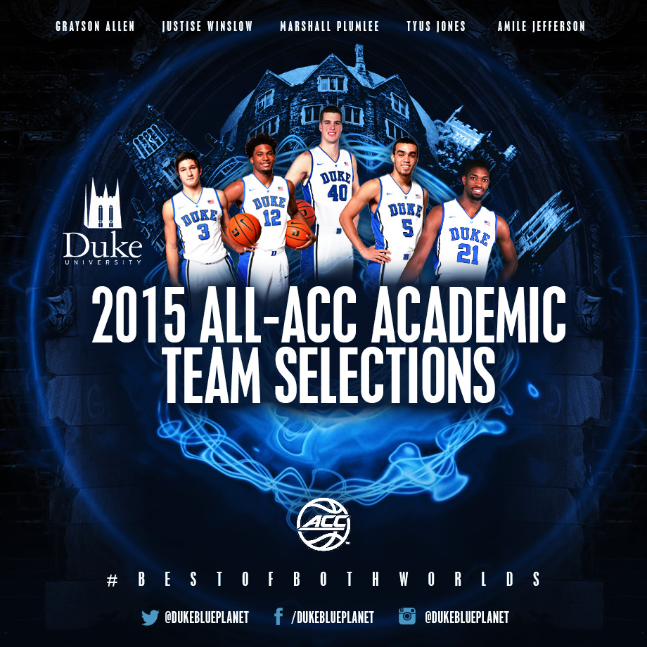 Devils Named To All Acc Academic Team Duke Blue Pla