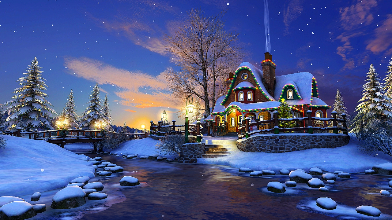 White Christmas 3d Screensaver Live Wallpaper Hd