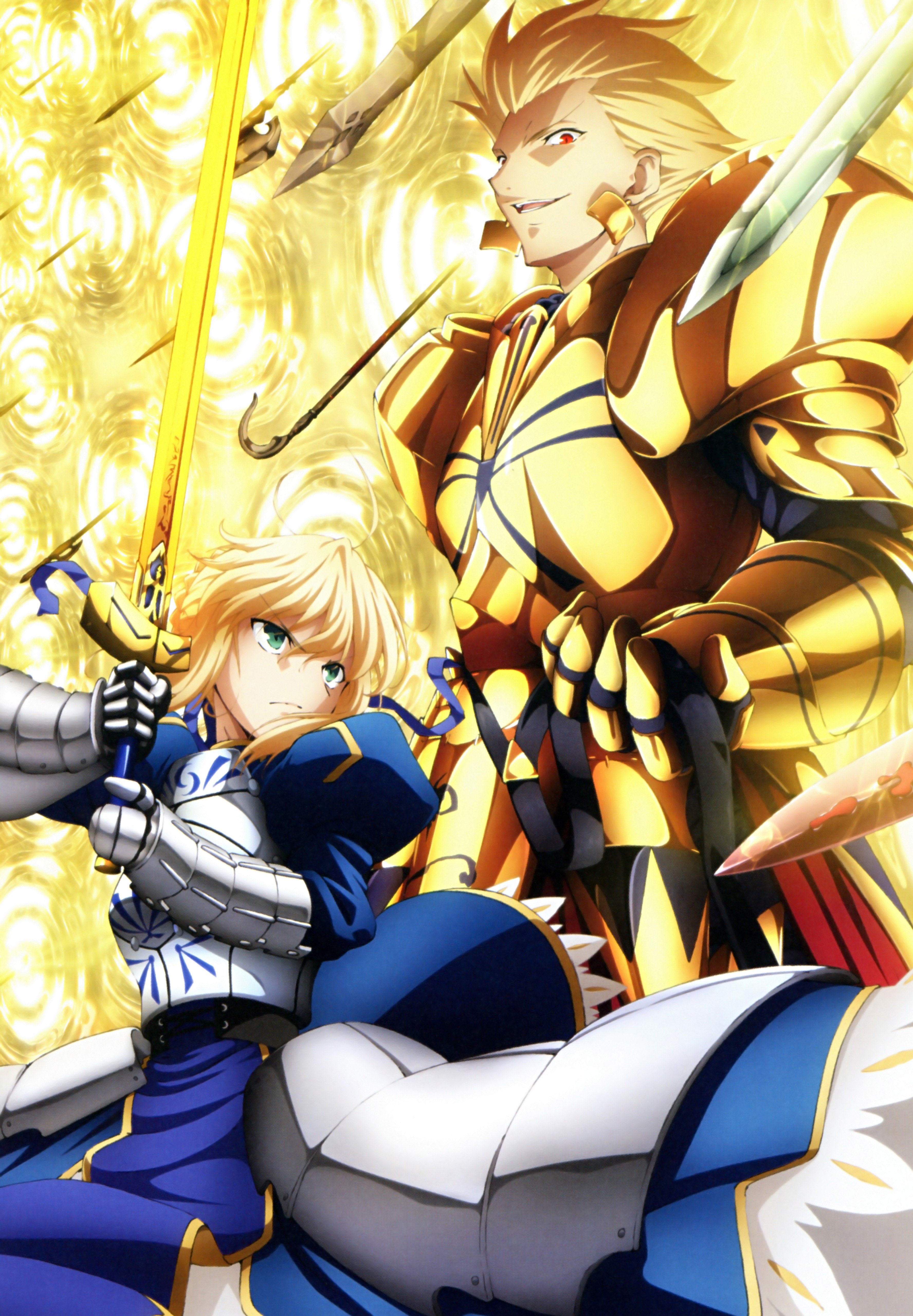 Gilgamesh anime Saber FateZero Fate series wallpaper 3552x5116
