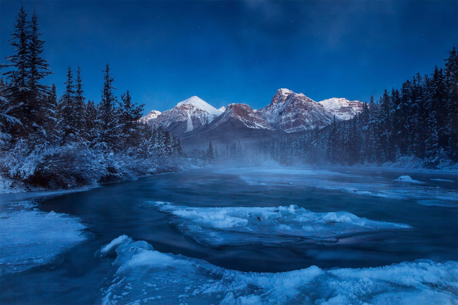Winter Night Desktop Wallpaper