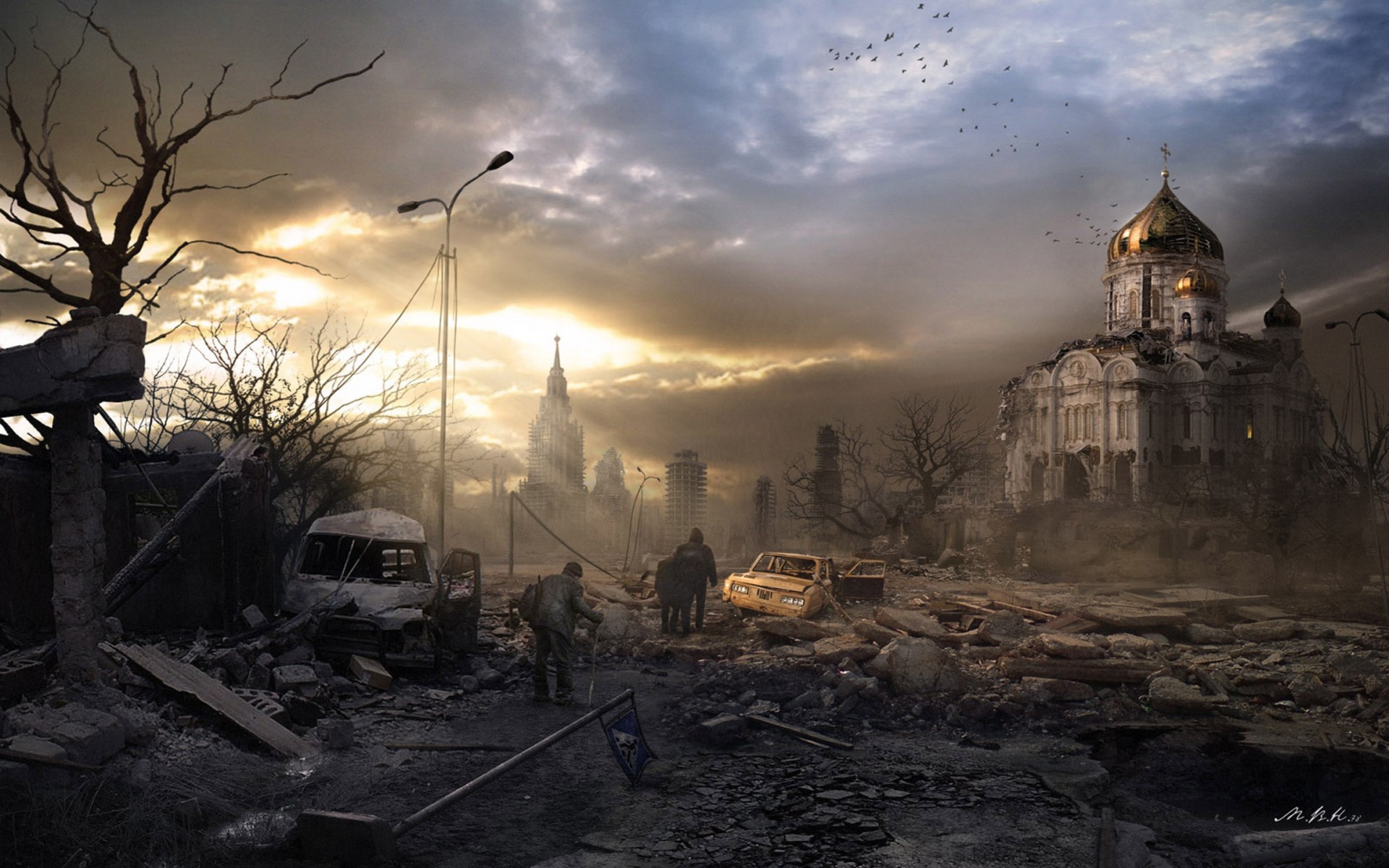  art end of the world nuclear war apocalyptic wallpaper background