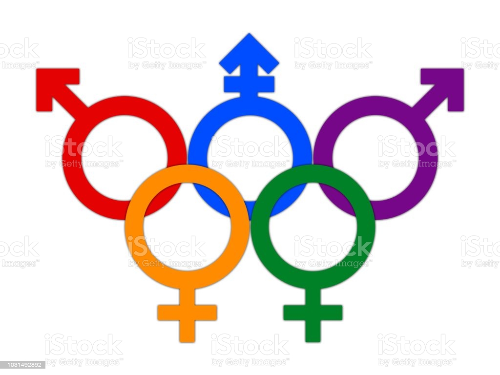 Flag Lbgt Color Circle Gay Symbol Rings Stock Illustration