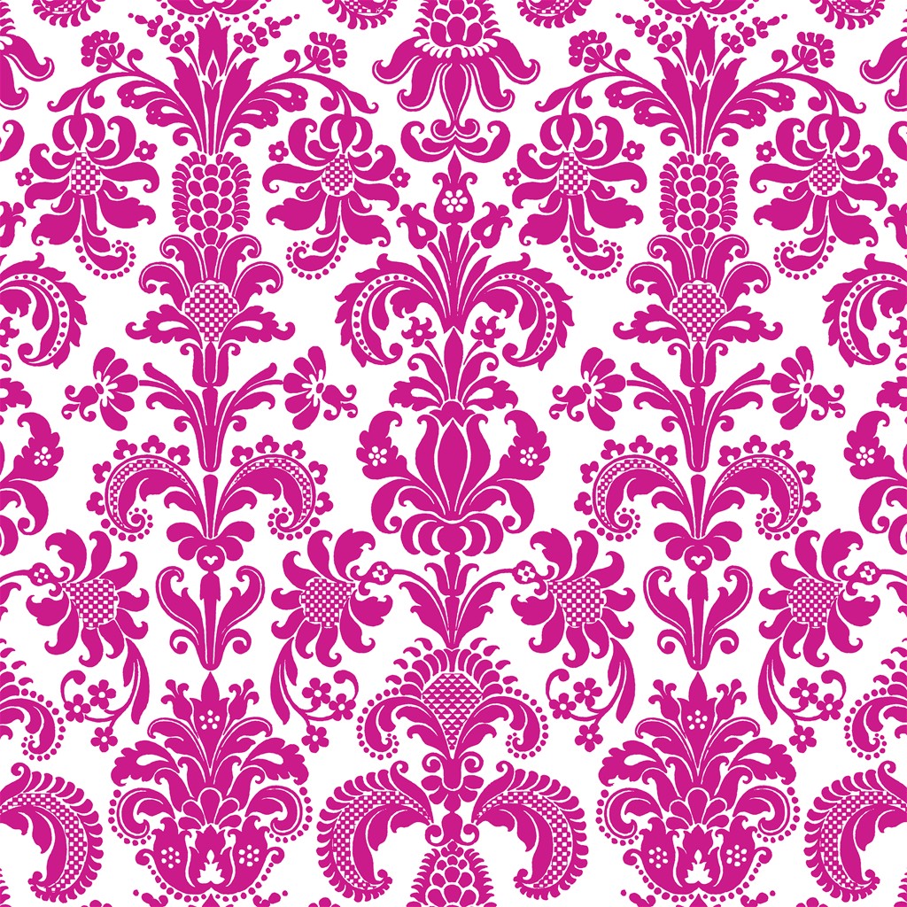 Pink And White Damask Wallpaper