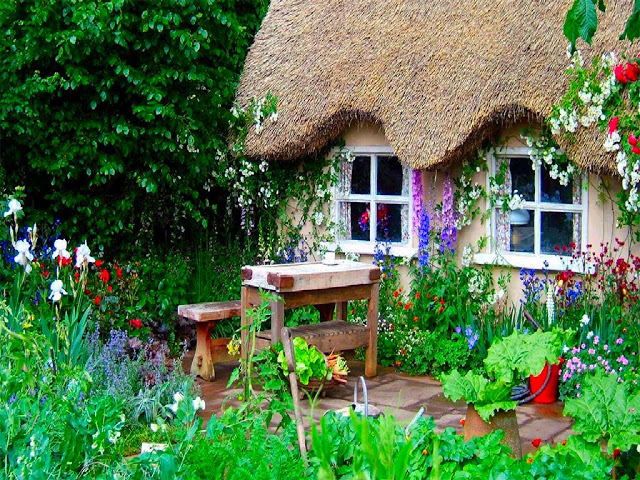Wallpaper English Garden Home