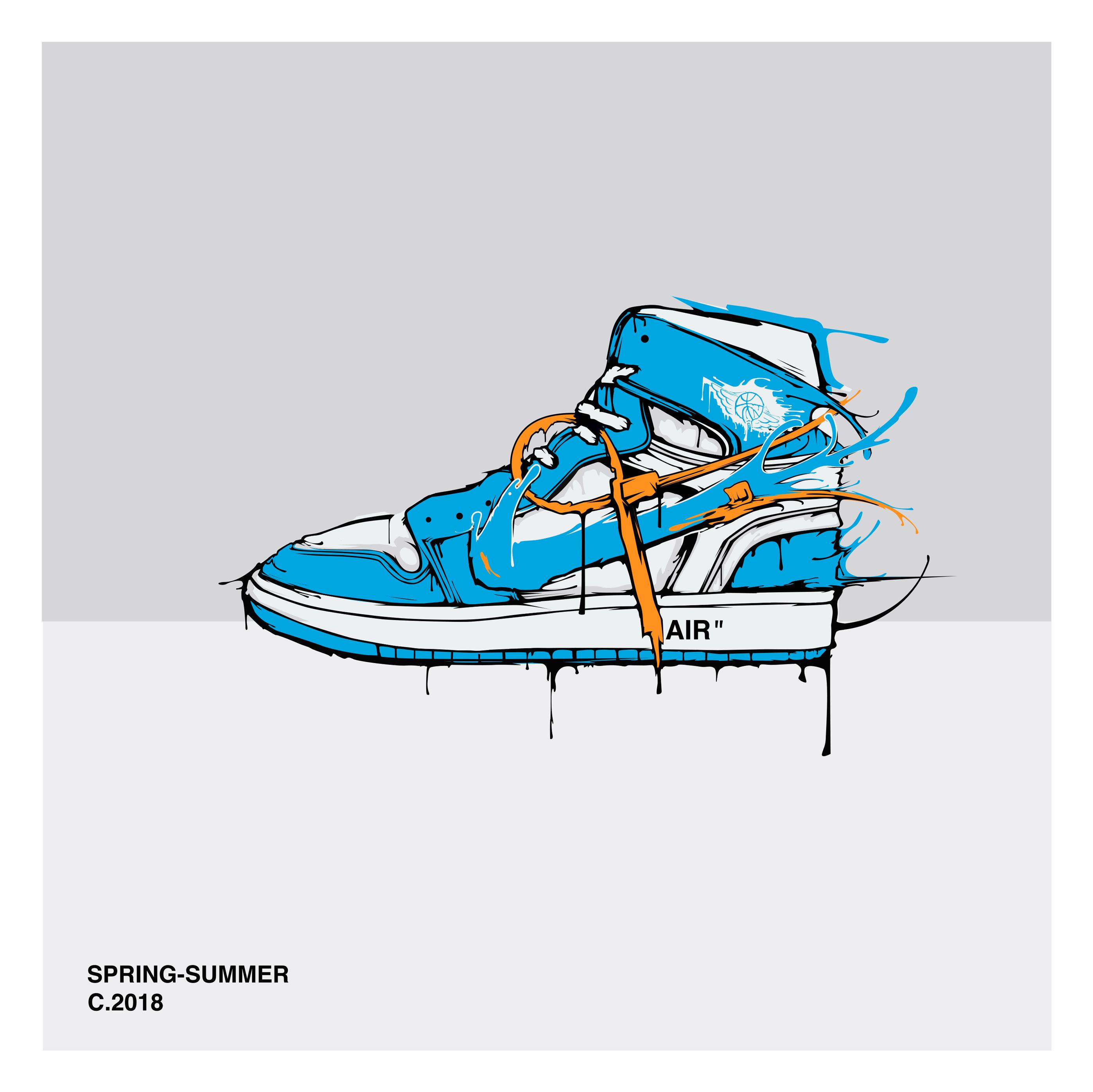 I Tried Drawing The Ow Unc Jordans Wallpaper Of My Sneaker
