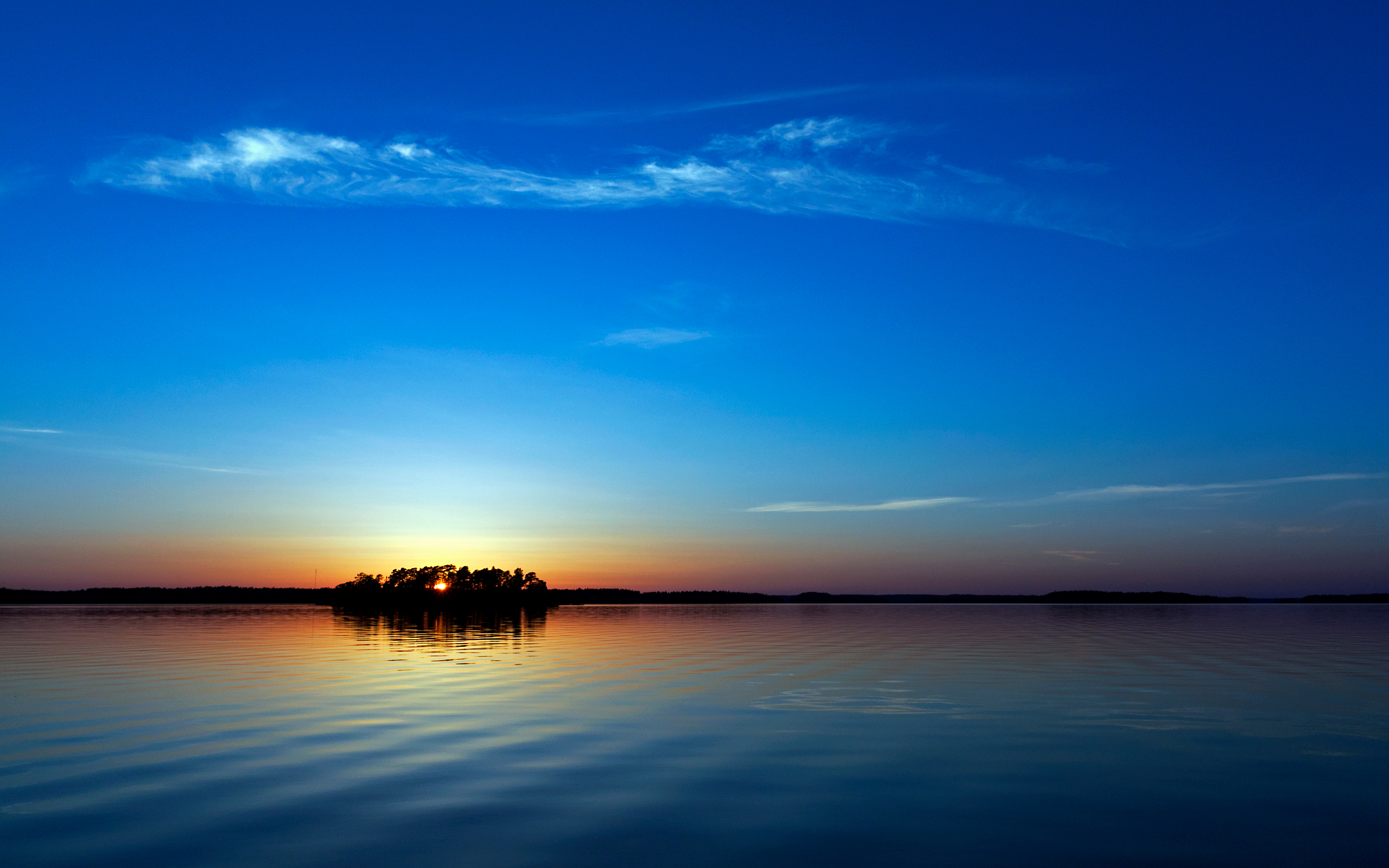 Blue Sunset Wallpaper HD