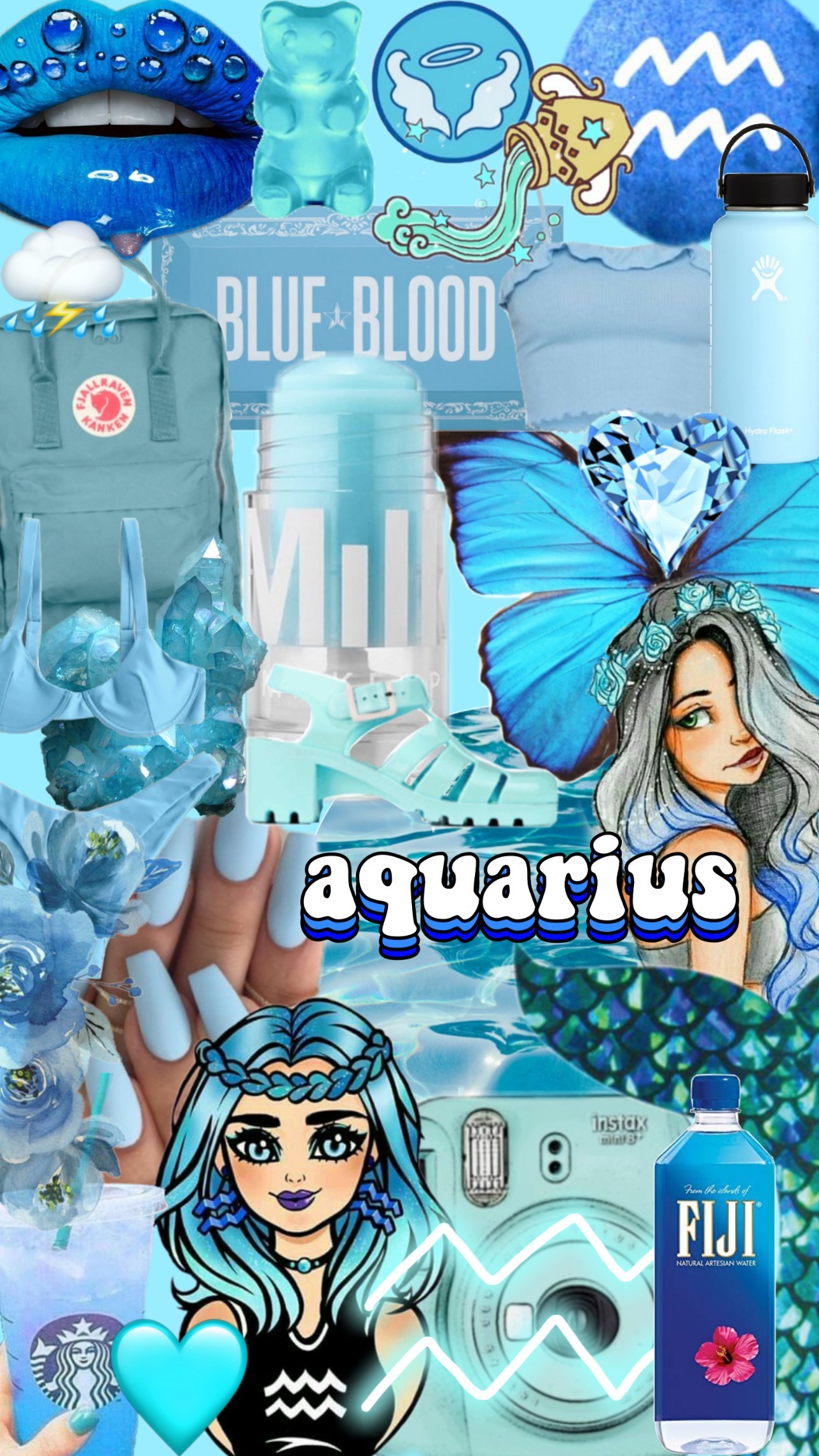 Aquarius Zodiac Download Aquarius Zodiac Instant Downloadable  Etsy