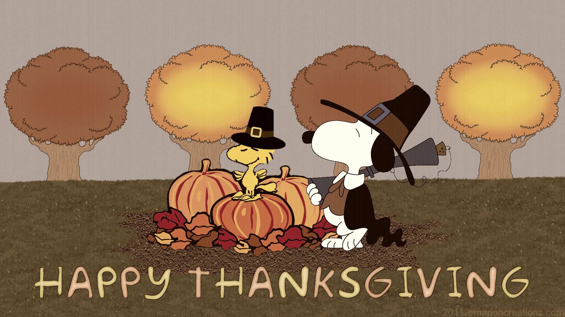 Download Thanksgiving Woodstock And Snoopy Wallpaper