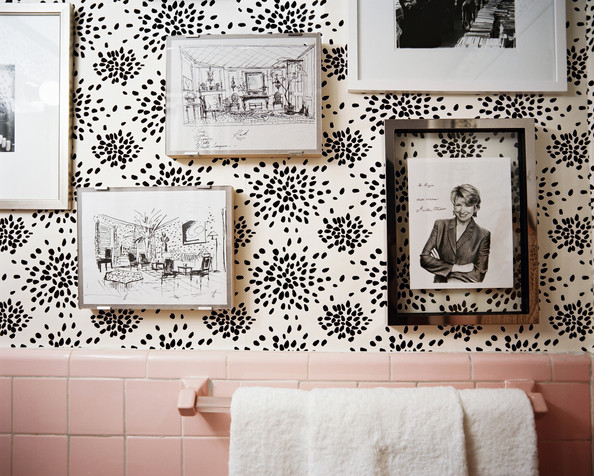 Bathroom Sketches By Albert Hadley And A Signed Portrait Of Martha