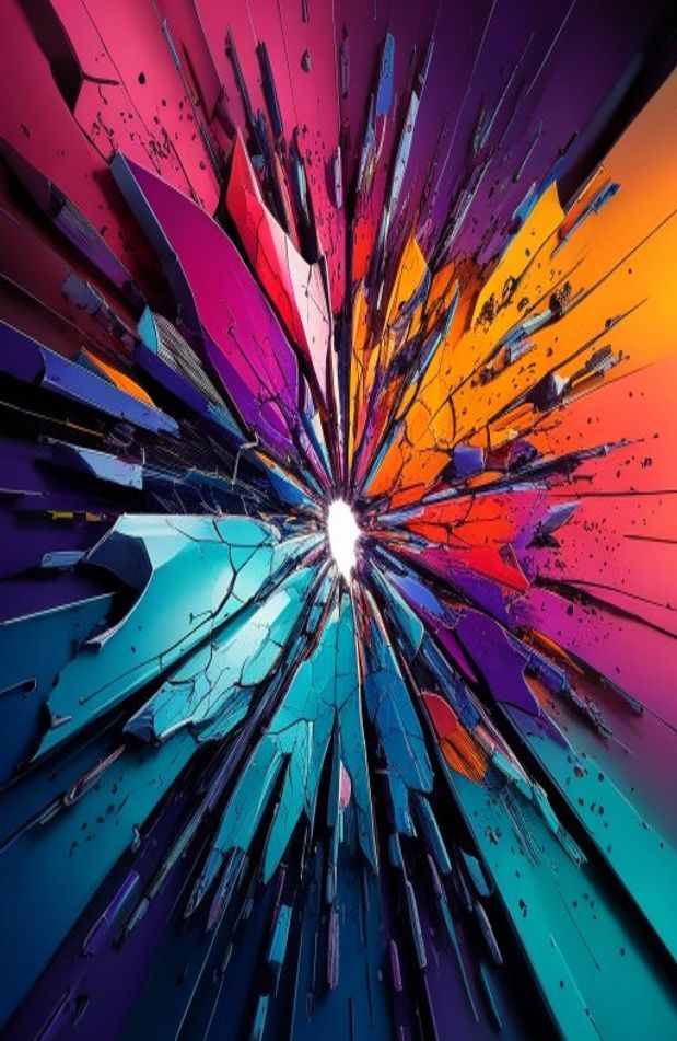 3d Broken Screen Wallpaper