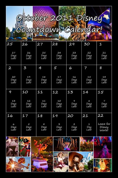 Disney World Vacation Countdown Calendar Vacati