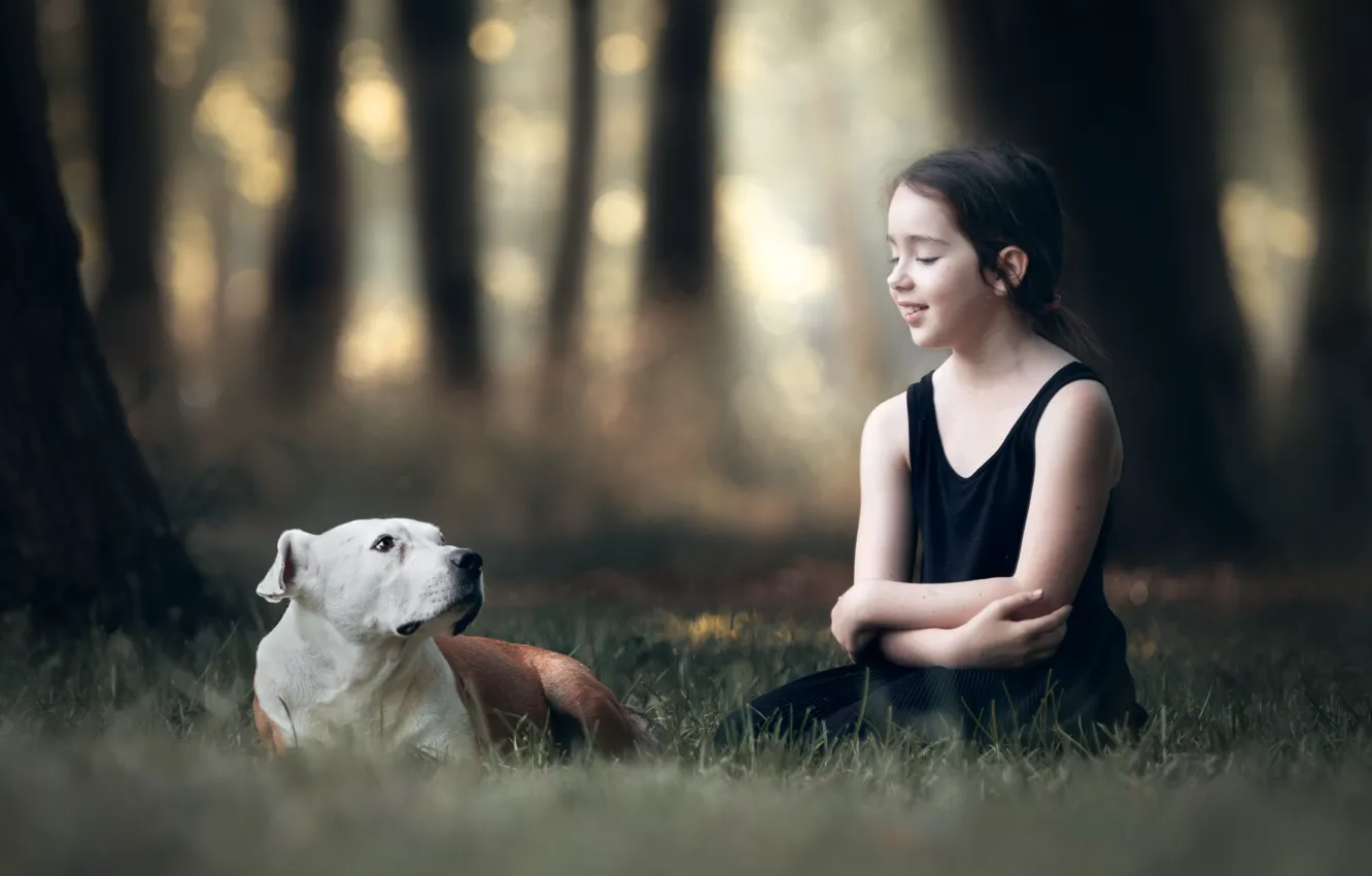 Wallpaper Mood Dog Girl Image For Desktop Section