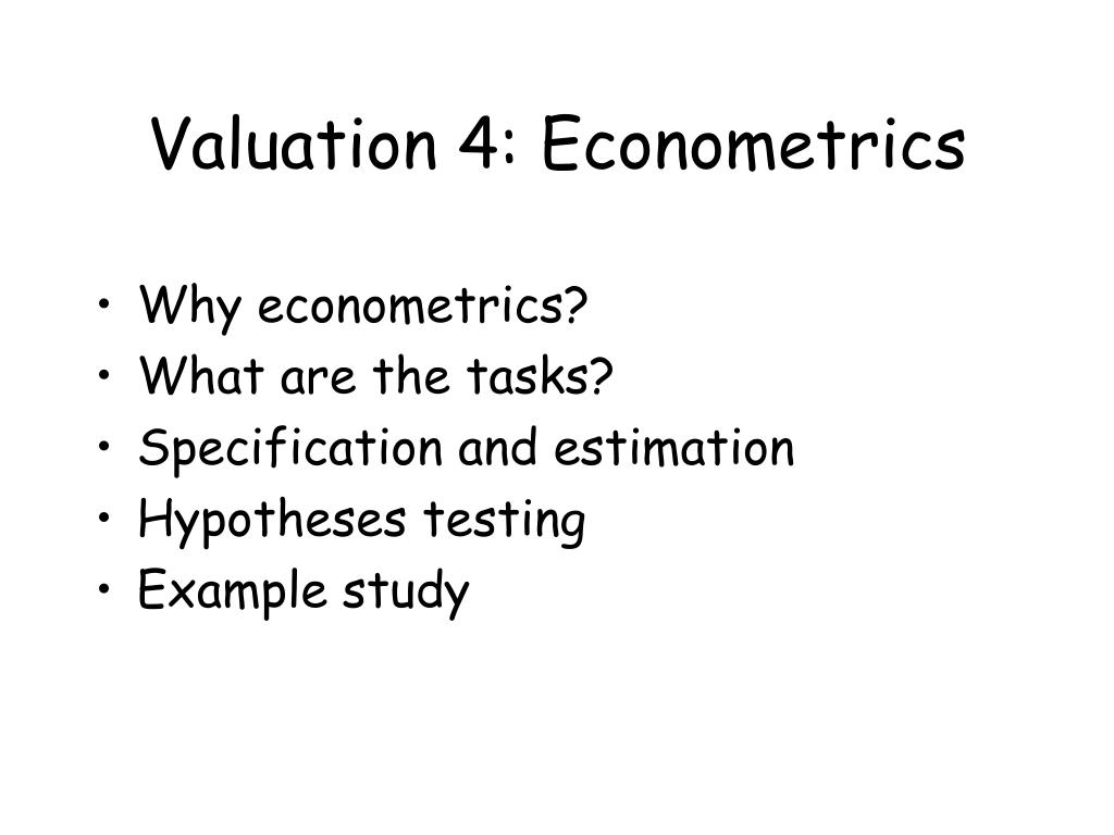 Ppt Valuation Econometrics Powerpoint Presentation Id