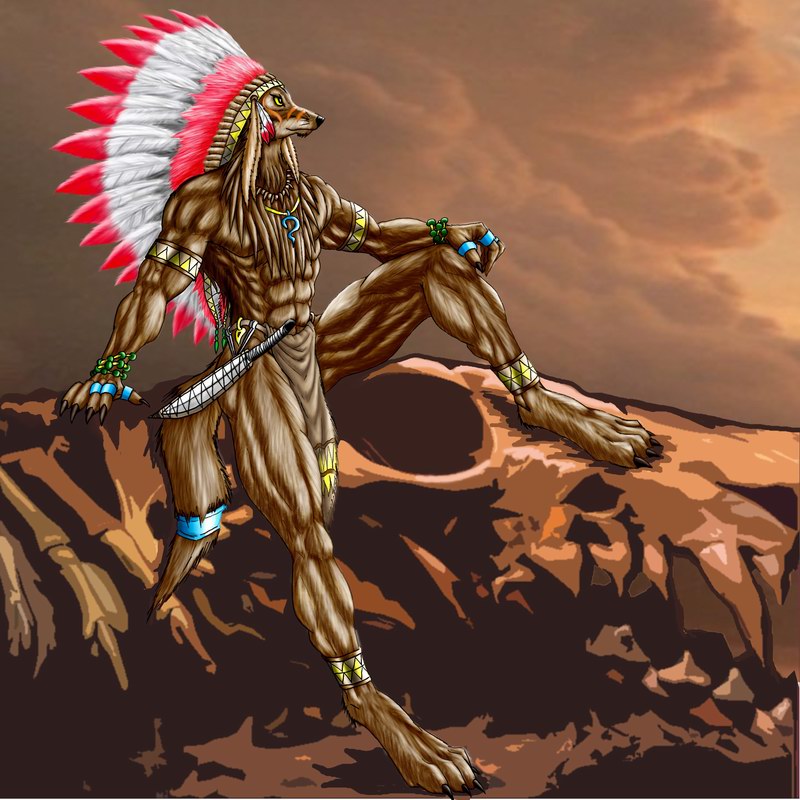 Native Werewolf Chief By Wolflsi