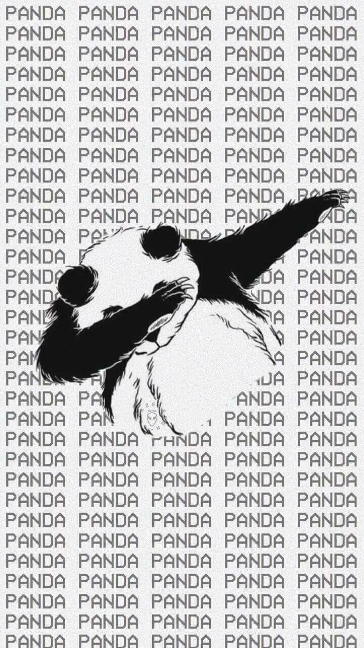 Hate dabbing but love pandas so randoms Iphone wallpaper