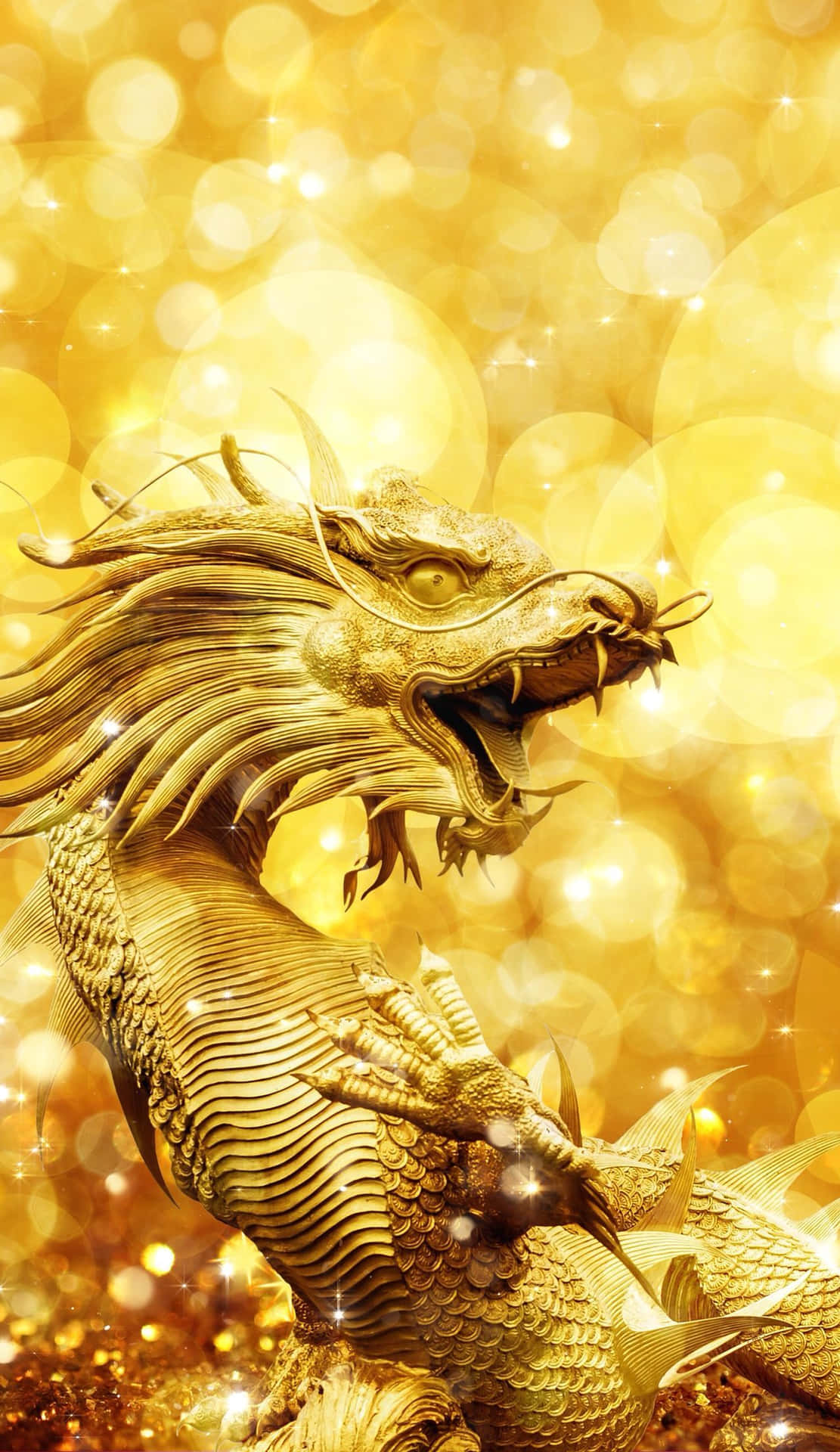 Gold Dragon Wallpaper HD