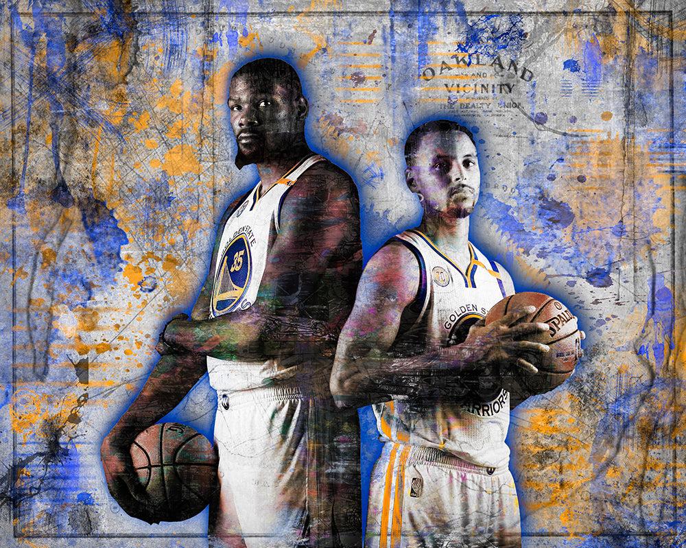 Golden State Warriors Kevin Durant Steph Curry Poster