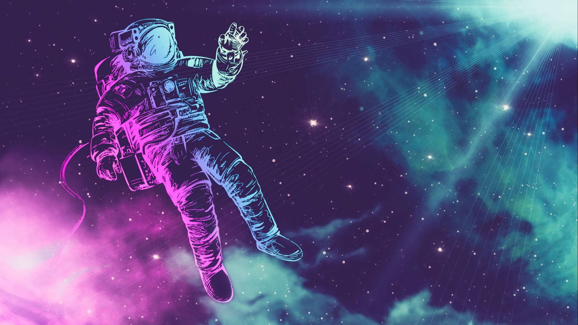 Retro Space Wallpaper