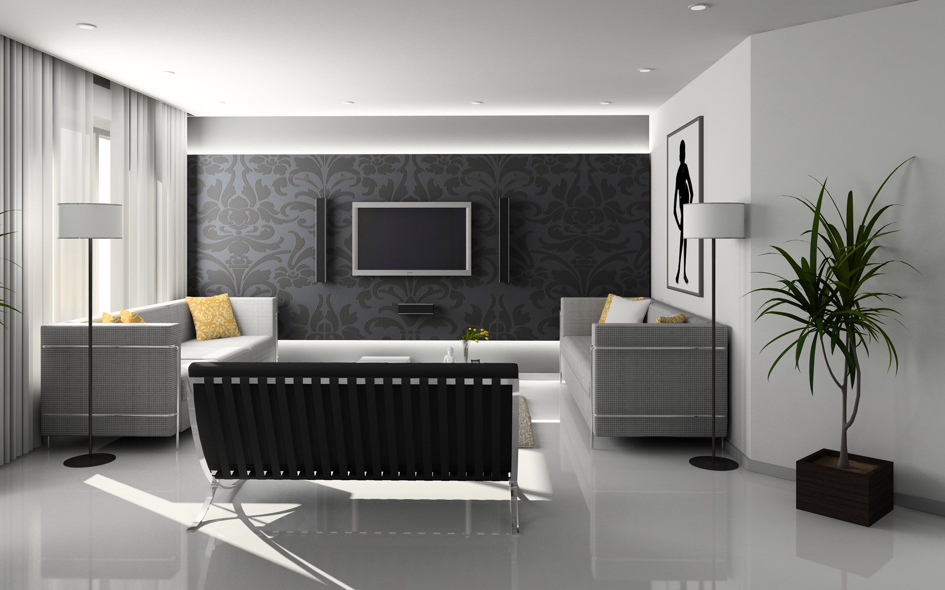 Modern Interior Wallpaper On