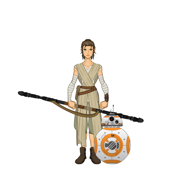 Rey And Bb8 Star Wars By Carcharocles