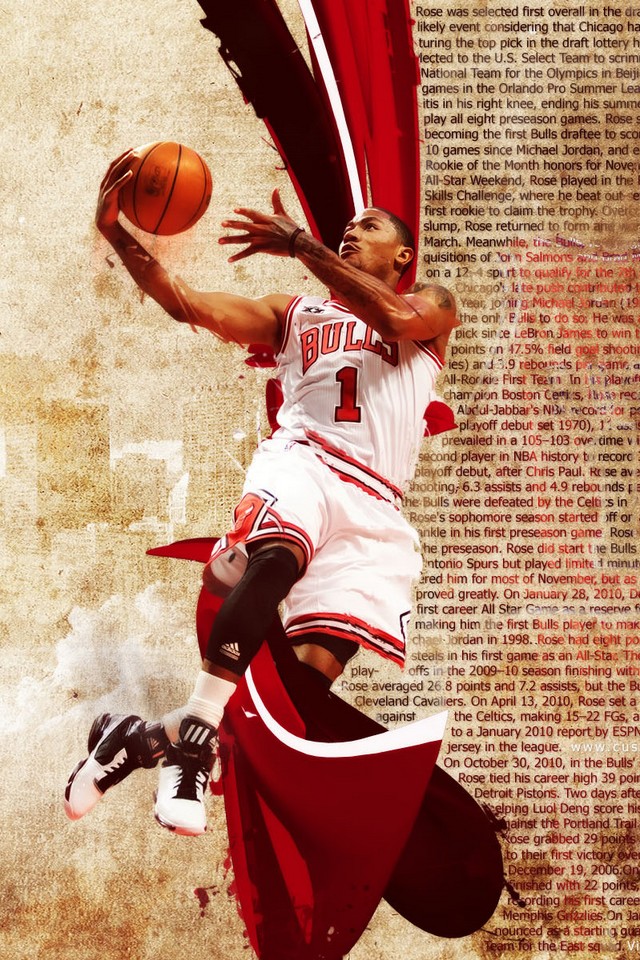 Derrick Rose iPhone Ipod Touch Android Wallpaper