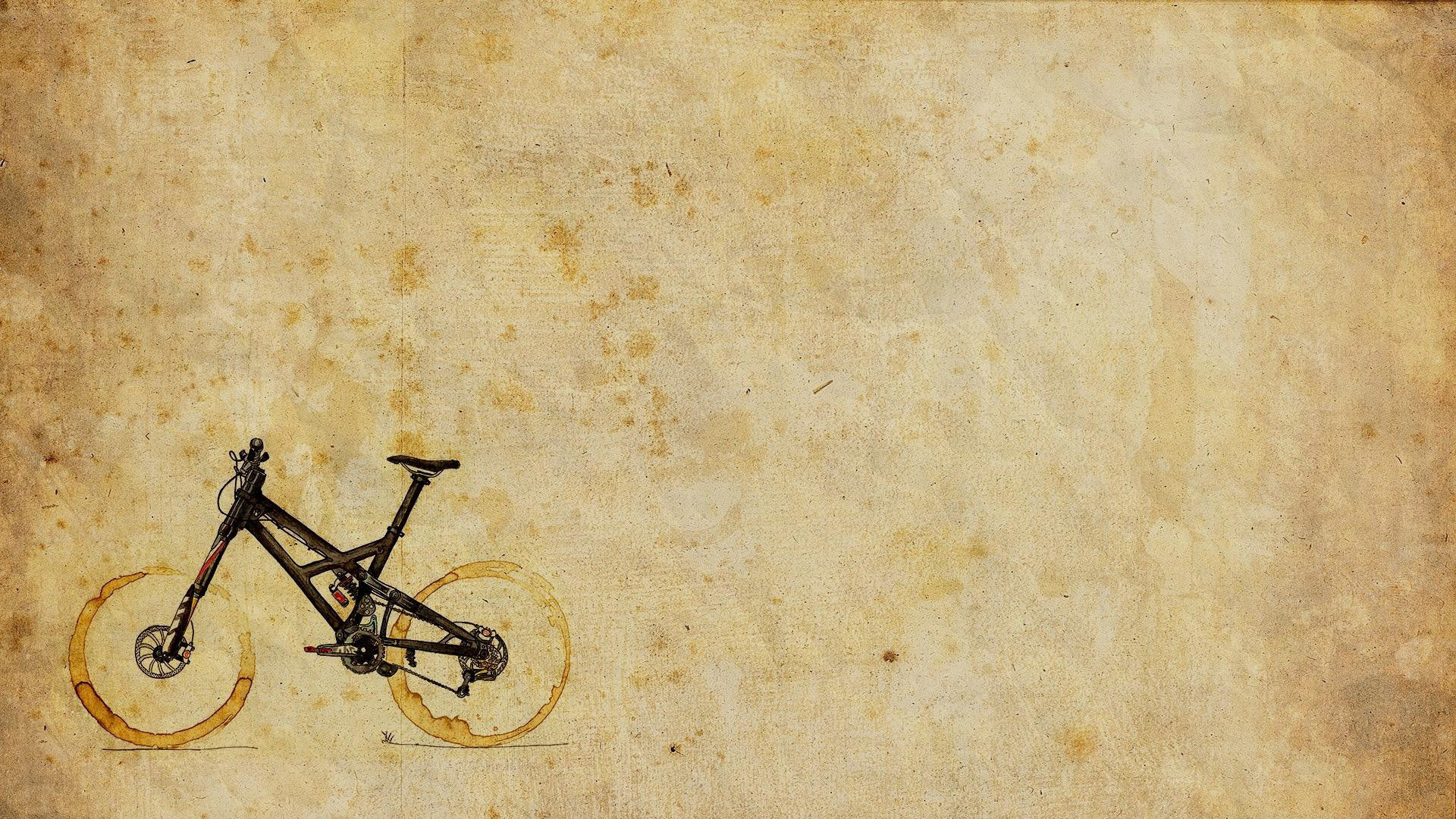 Coffee Stain Bike Wallpaper