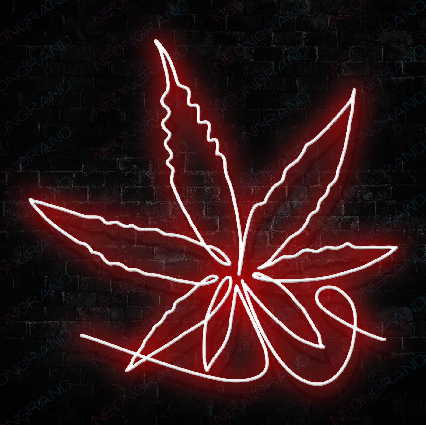 Marijuana Neon Sign Weed Pot Leaf Led Light Neongrand