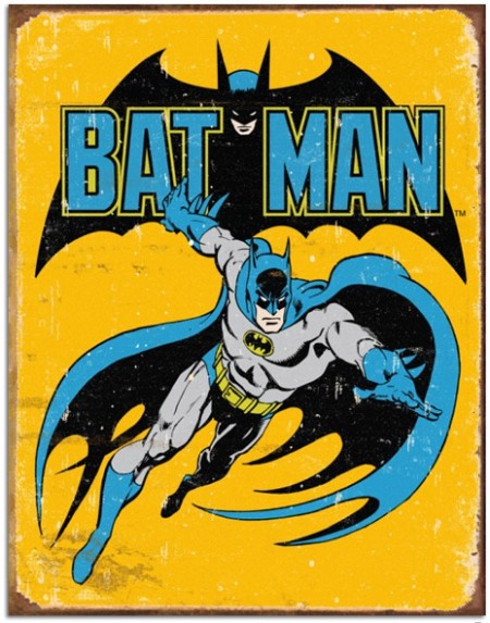 Batman Vintage Ics Metal Sign Retro Pla