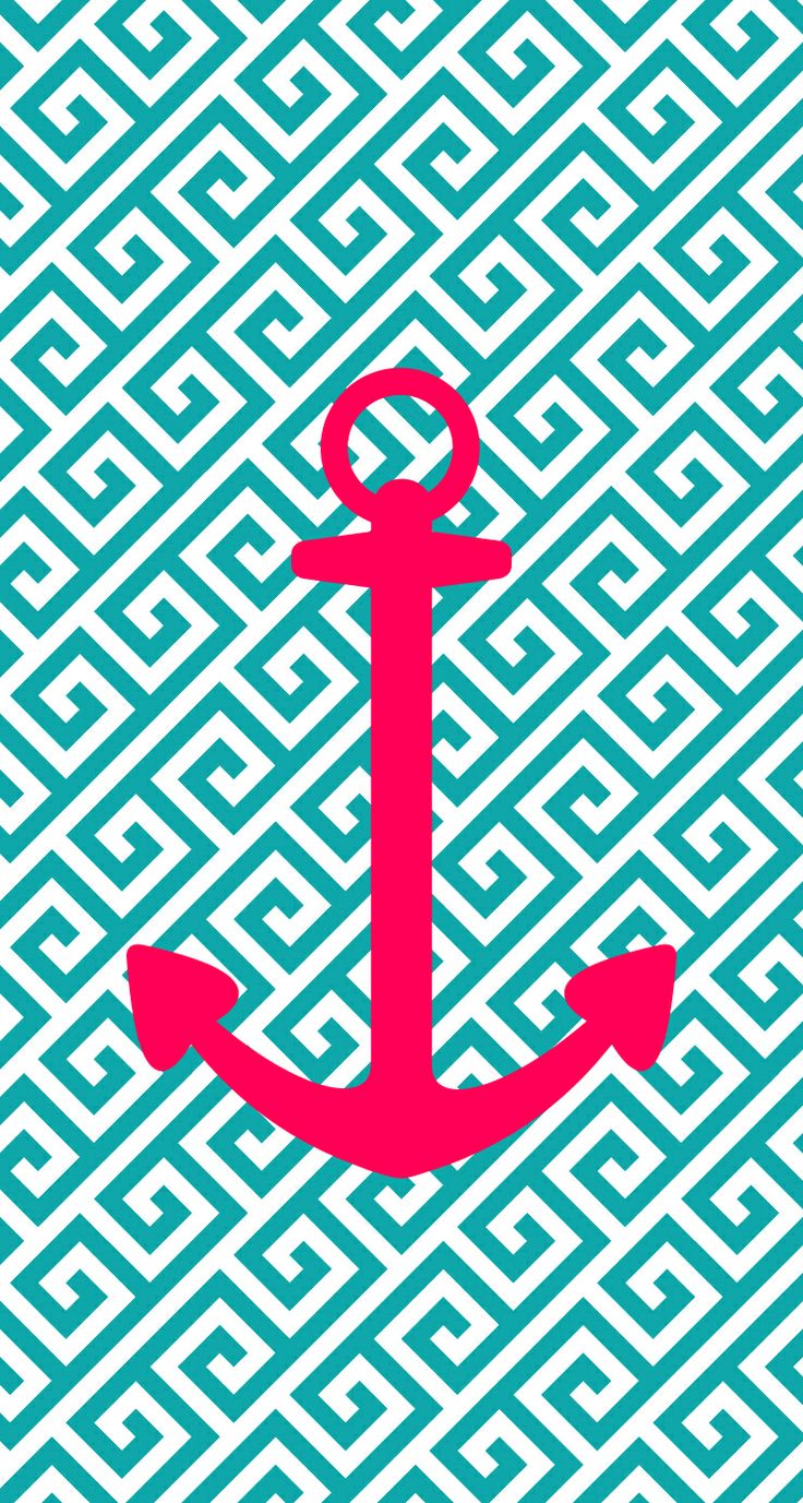 Anchor Wallpaper For iPhone Pink Blue