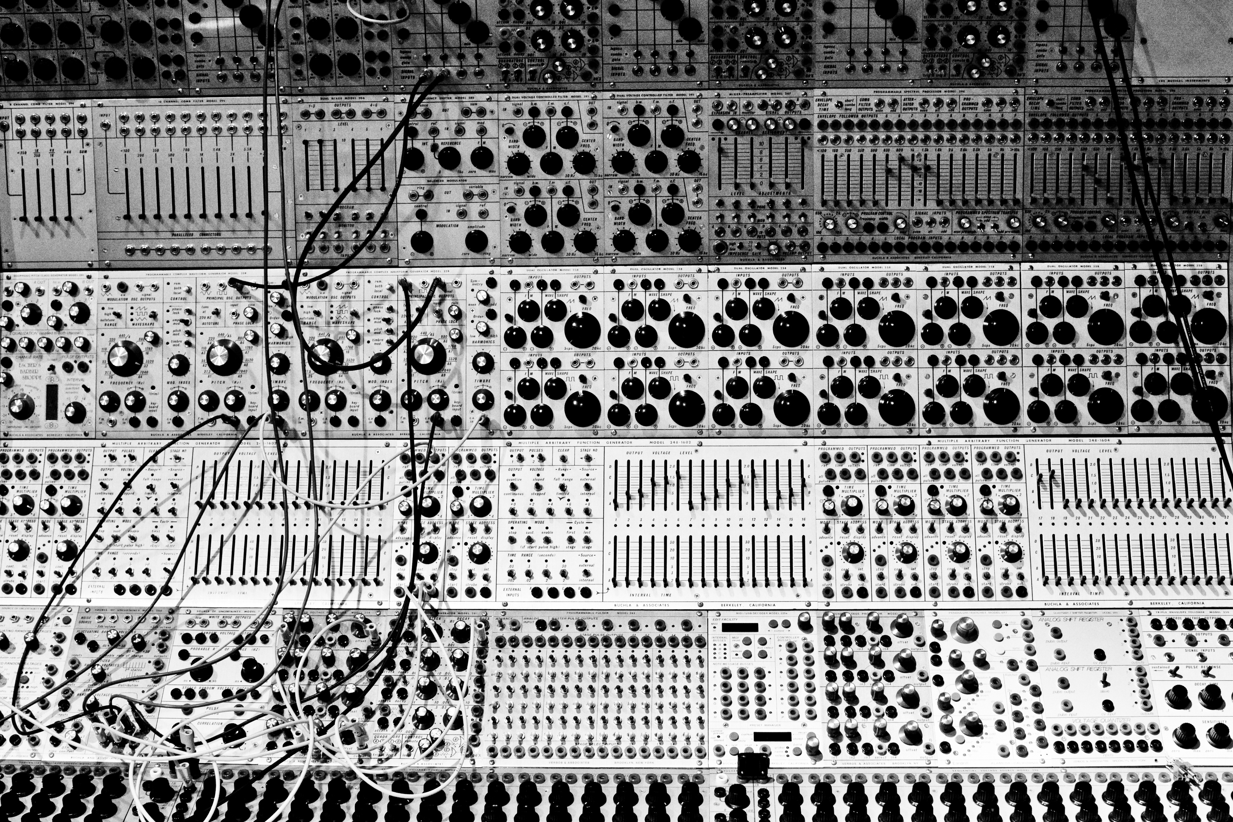 Black And White Vintage Synthesizer Modular Buchla Urbanfragment