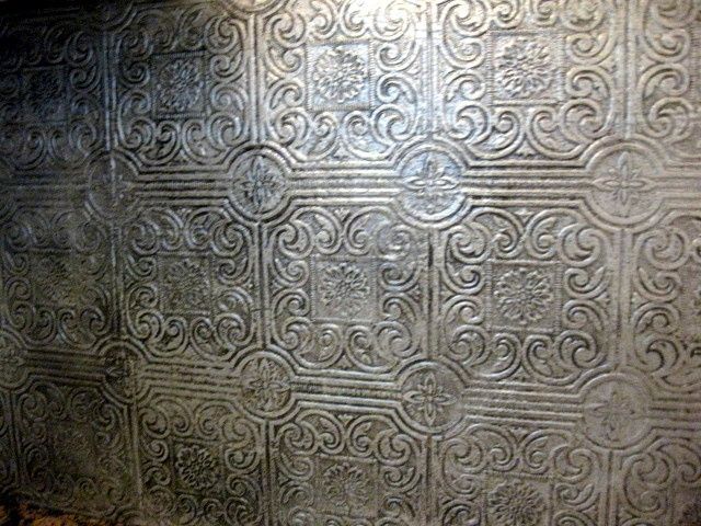 Wallpaper That Looks Like Tile Backsplash Diy Faux Antique Tin