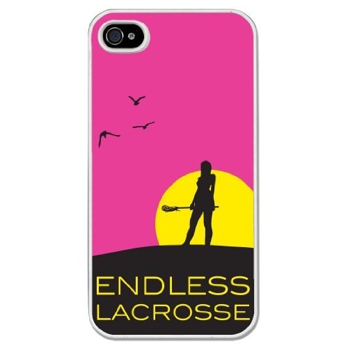 iPhone Case Endless Lacrosse Girl Neon Pink Background