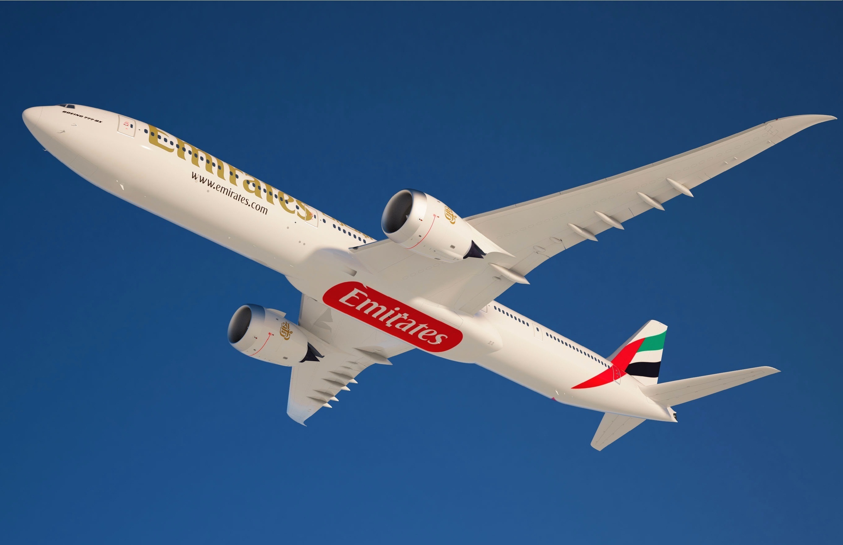 Wallpaper Boeing 9x Emirates Flight Aviation
