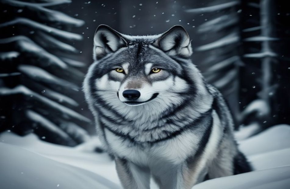 Black And White Wolf Wallpaper