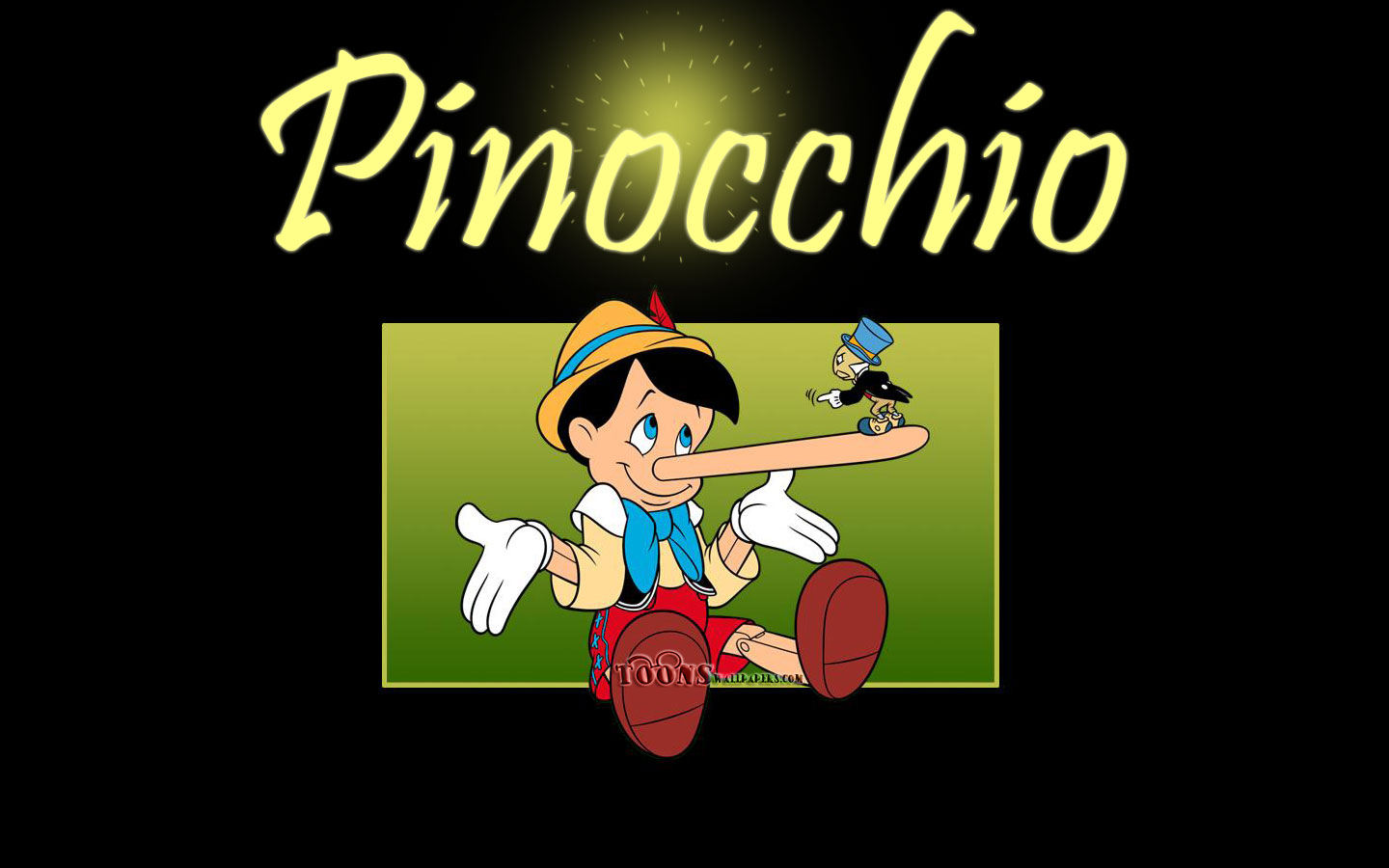 Wallpaper Jiminy Cricket Explains To Pinocchio