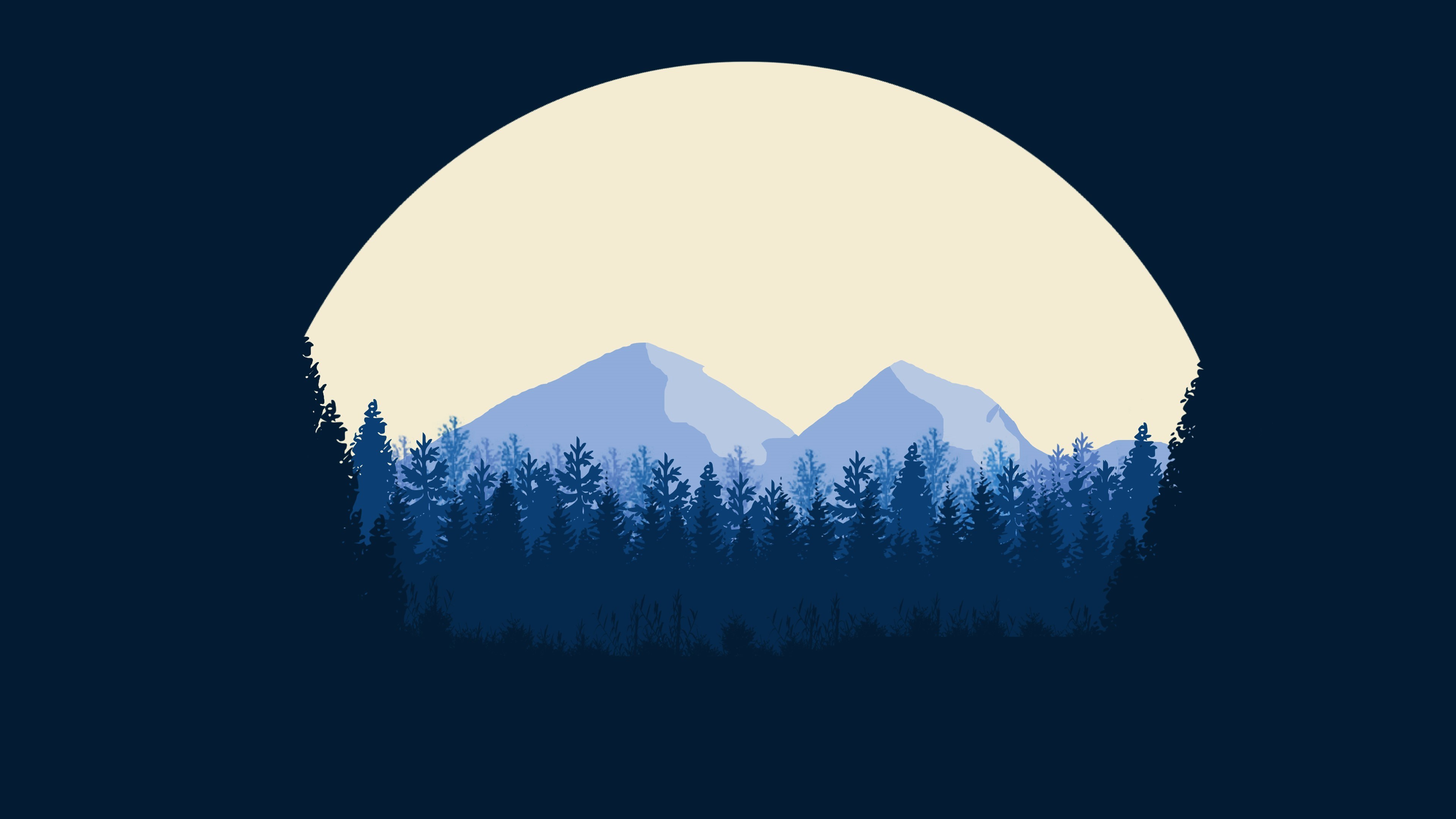 Minimalist Mountains HD Artist 4k Wallpaper Image