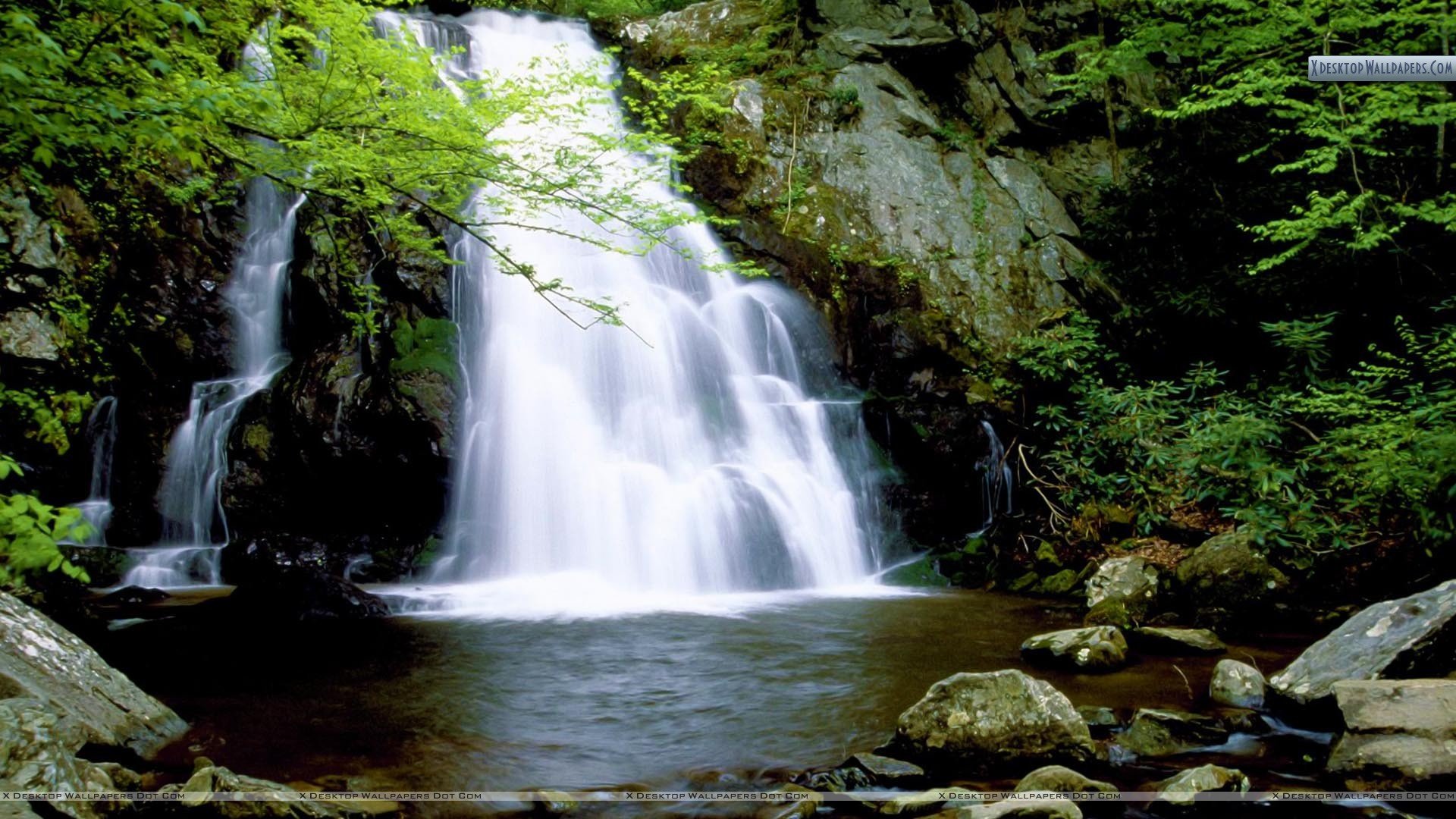 waterfall tennessee mountains smoky wallpaper 1920x1080
