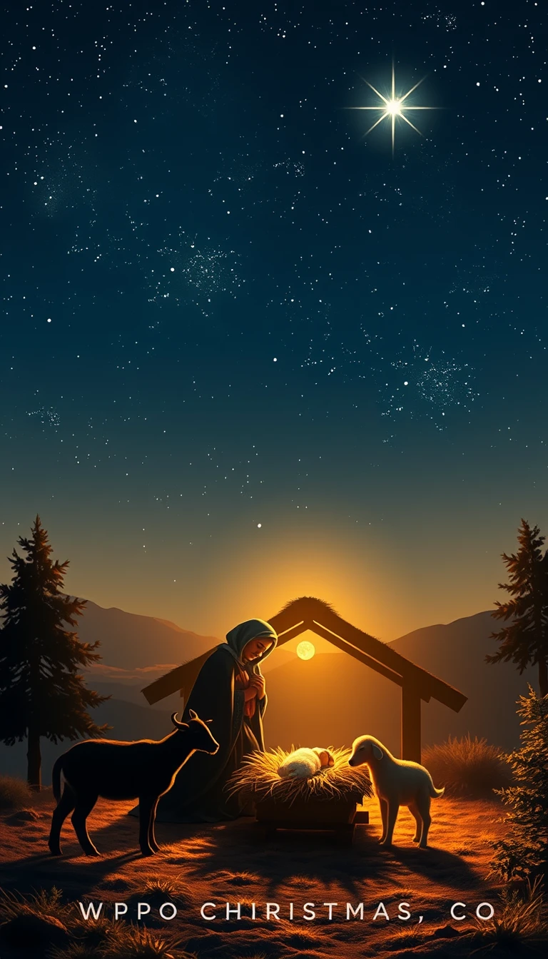 Jesus Christmas Phone Wallpaper