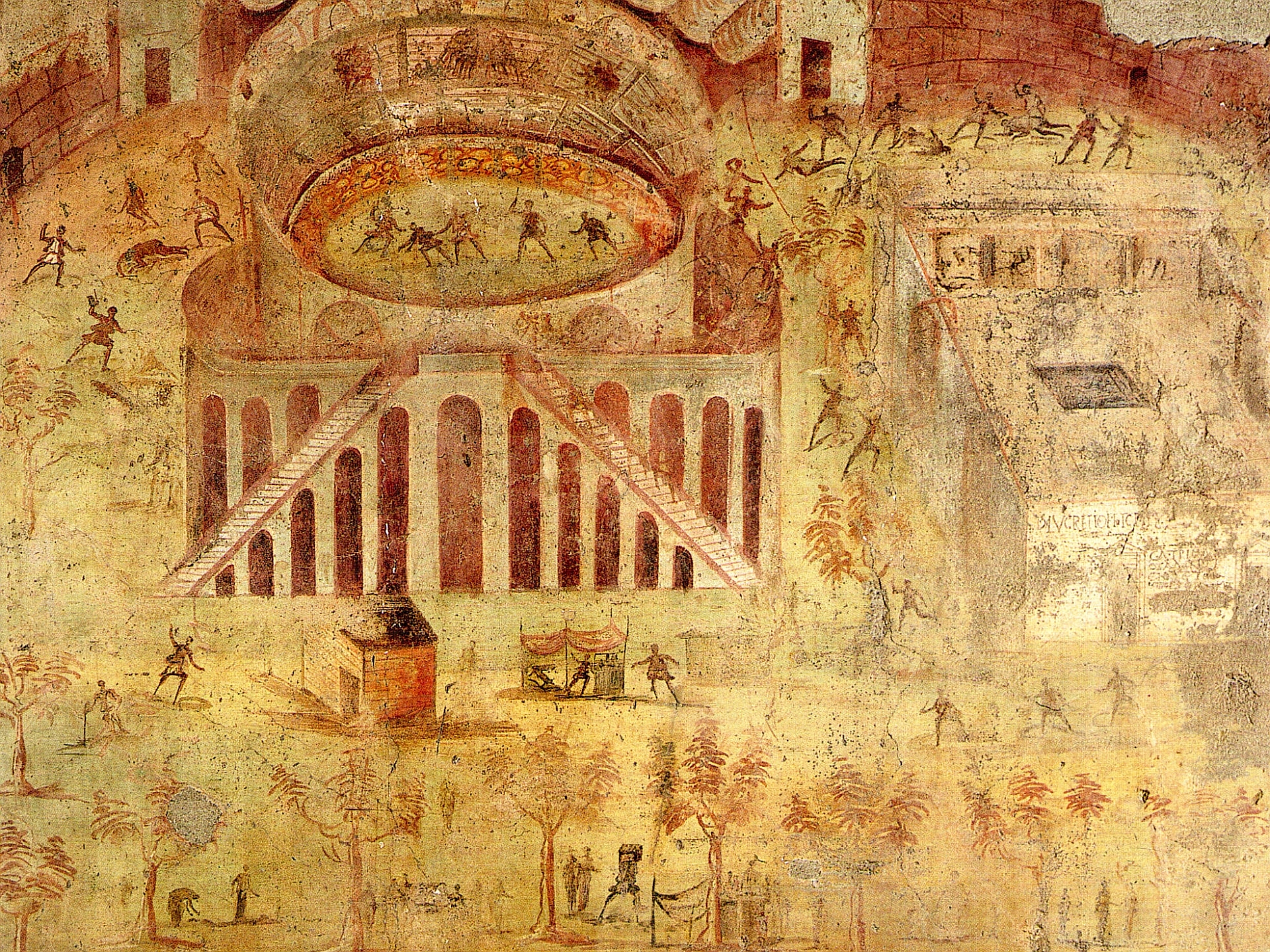 Amphitheatre Of Pompeii HD Wallpaper Background Image